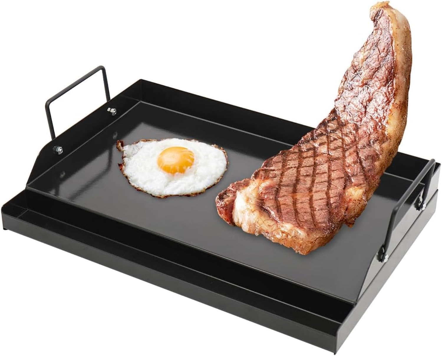 Camping Cooking Flat Top - Chapa de ferro fundido antiaderente de