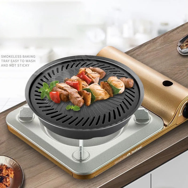 Camping Cooking Flat Top - Bandeja de churrasco antiaderente coreana ao