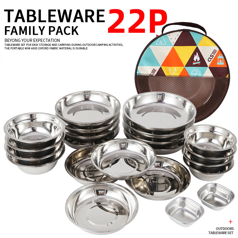 Camping Cooking Dining Set - Novo Conjunto de Pratos Portáteis para