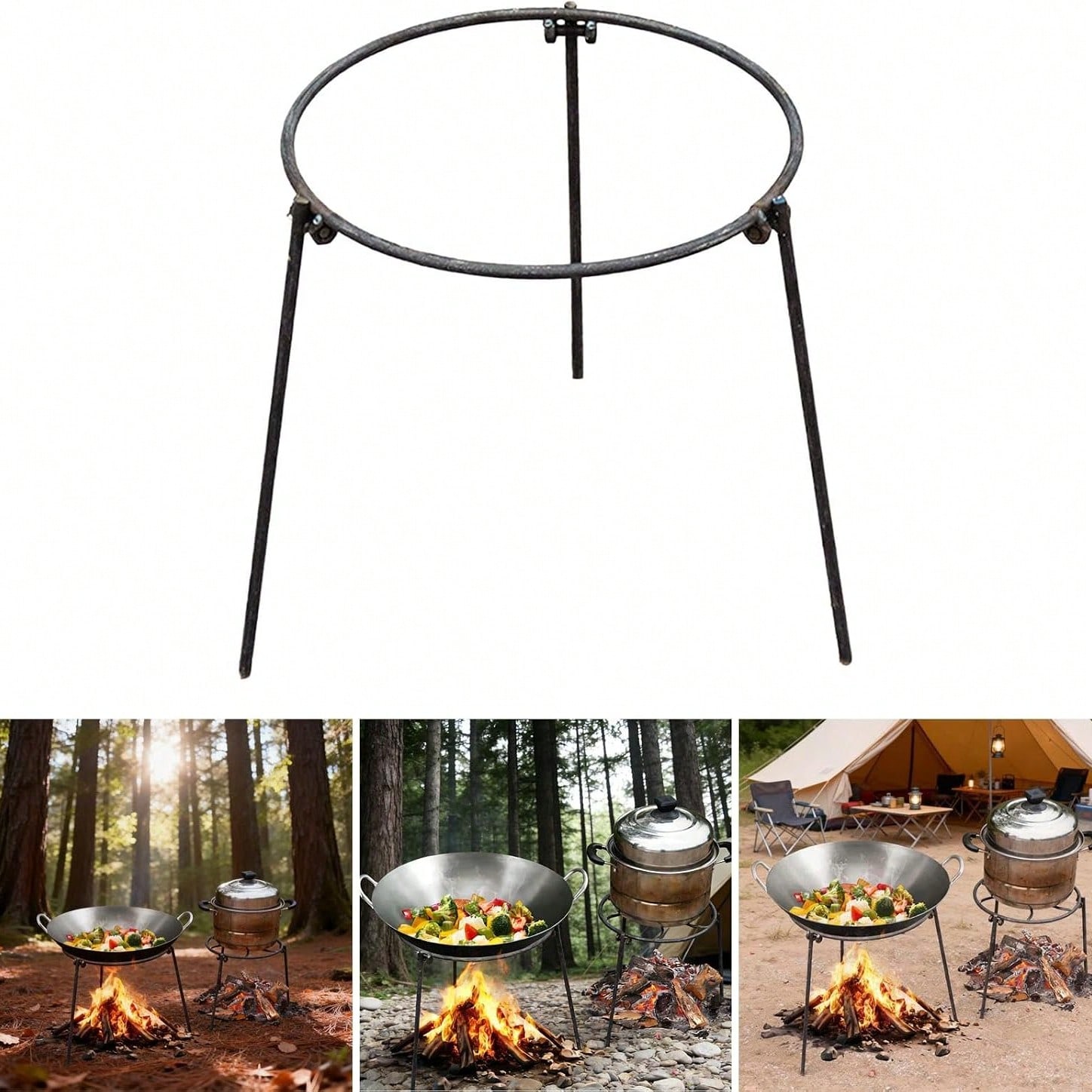 Camping Hiking Cooking - Tripé Portátil para Acampamento ao Ar
