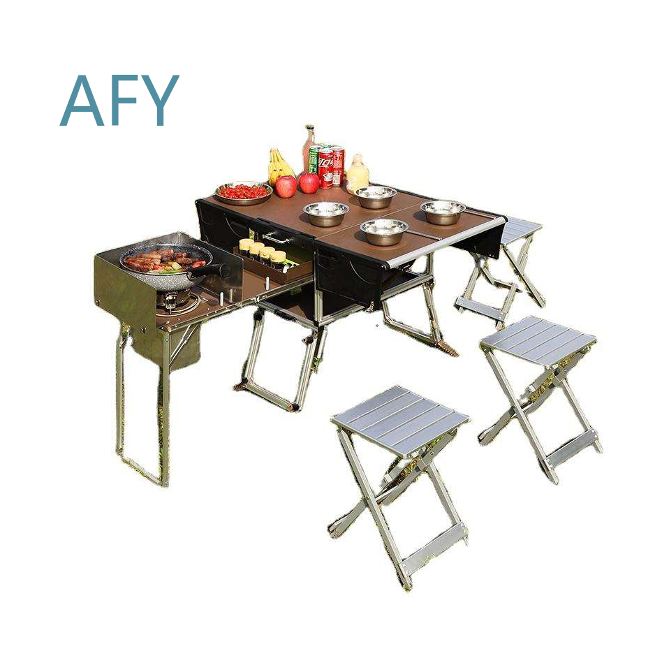 Trailer de Comida Portátil e D - Camping Cooking Dining Set avaliação e preço