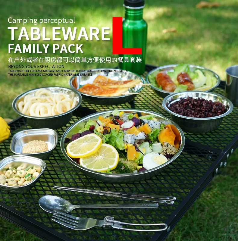 Conjunto de 22 Peças de Pratos - Camping Cooking Dining Set avaliação e preço
