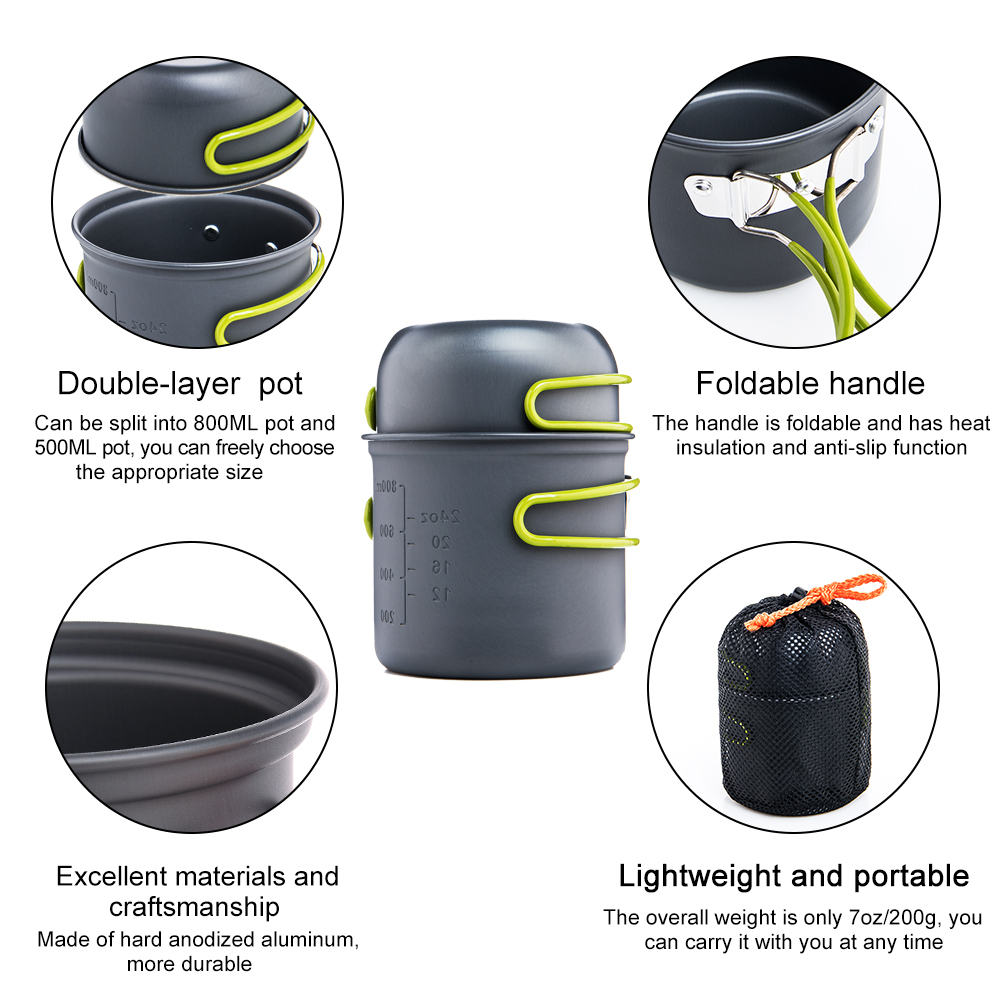 Conjunto de Utensílios de Cozi - Camping Hiking Cooking avaliação e preço