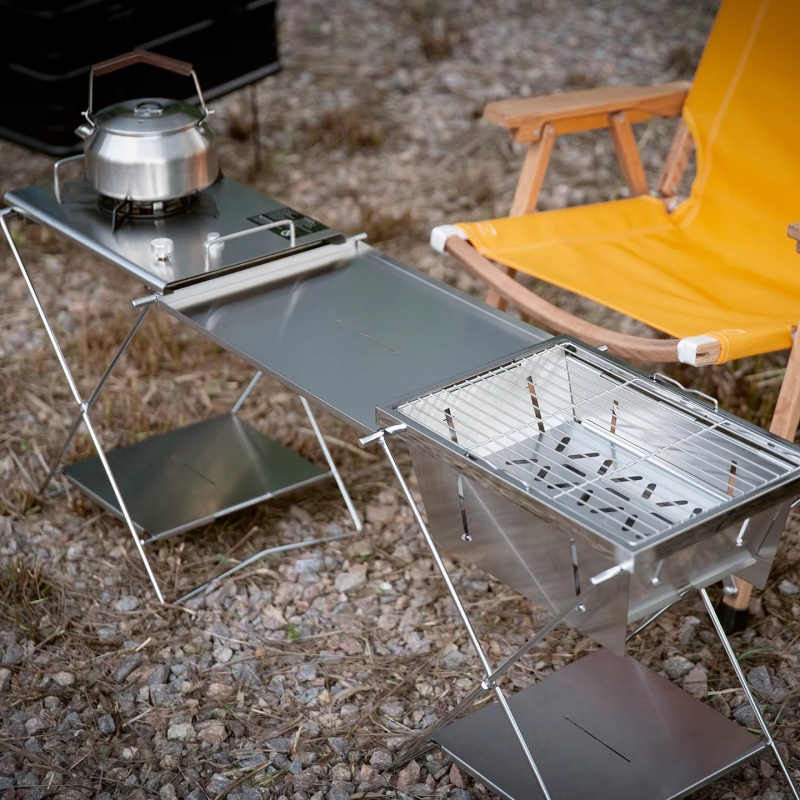 Mesa Dobrável de Aço Inoxidáve - Camping Cooking Table avaliação e preço